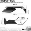Aluminum Alloy Motorcycle Rear View Mirror Adjustable Reversible Stealth Winglets Mirror Foldable Mirror Large Field of View