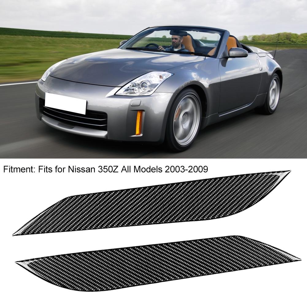 Pár ozdobných lišt na obočí světlometů z uhlíkových vláken se hodí pro Nissan 350Z 20032009