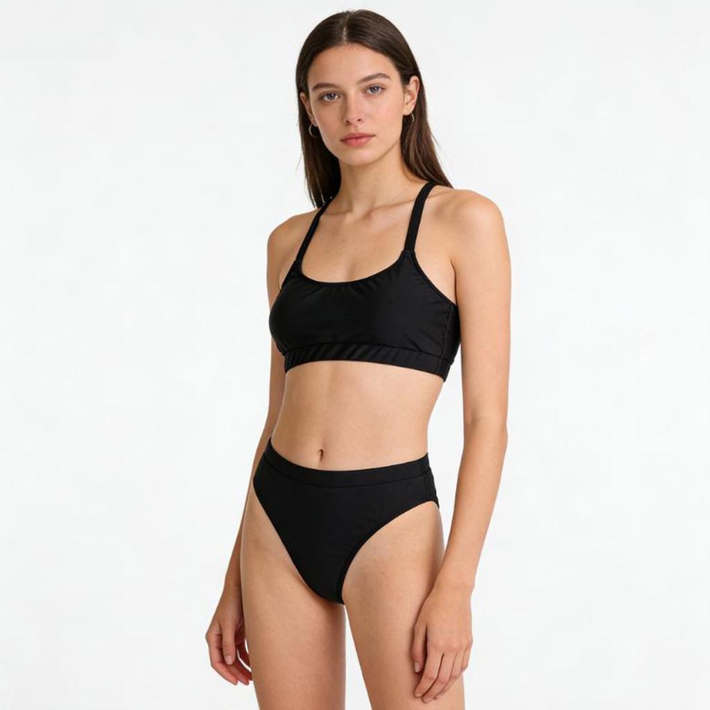 Tween Girls Two Piece Bikini Set Sporty Tank Bralette Top High Waist Bottom Adjustable Straps Swimwear 10 18 Years