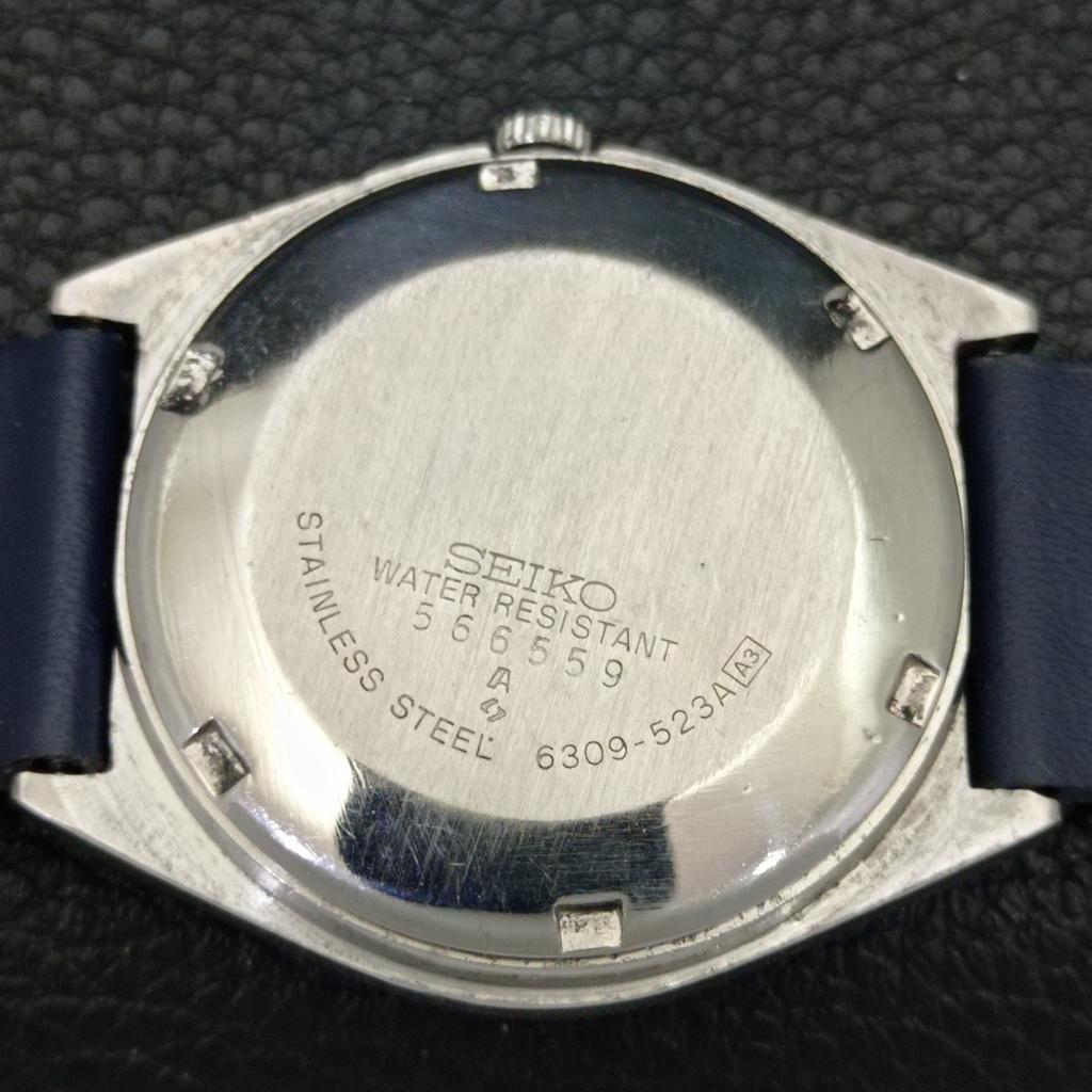 Seiko 5 AUTOMATIC 6319A JAPAN MENS VINTAGE BLUE COLOR DIAL WATCH A701914-5 R207-a701914