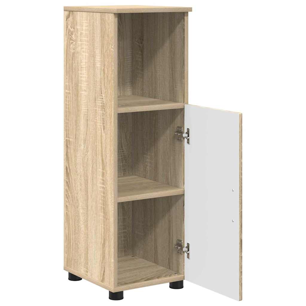 Bathroom Cabinet with Storage Sonoma Oak Finish 30 x 35 x 95 cm