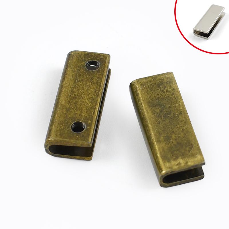 5Pcs 19/25/32/39/52mm Metal Buckles Corner Edges Protector Buckle with Screws Strap Cover Tail Clips Clasp Webbing End Stopper