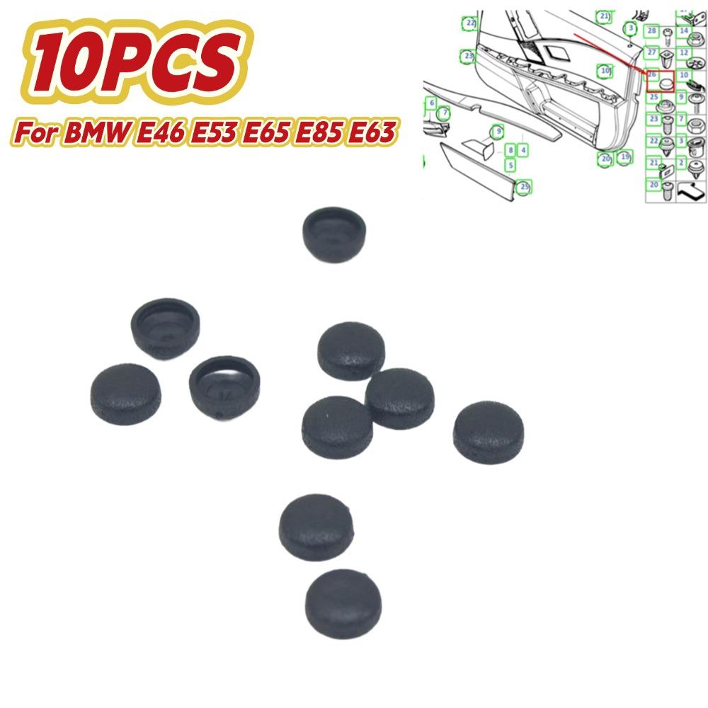 10pc Door Panel Cover For BMW For E46 E53 E65 E85 E63 51161949793 Auto Front Door Flap Covers Auto Door Screw Cover