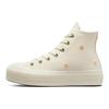 Converse Chuck Taylor All Star Plataforma Elevada Hi Lona Pérolas Marfim Natural Feminino