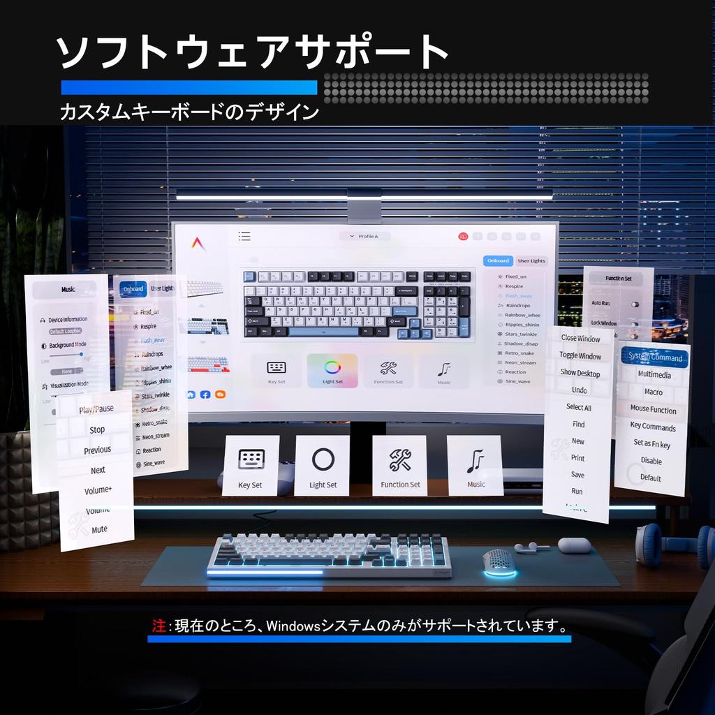 KEMOVE K98SE Gaming Keyboard, Quiet Mechanical Keyboard, 98 Keys, 50 Million-Click Durable Switches, Detachable Wired, USB C Power Cable, LED