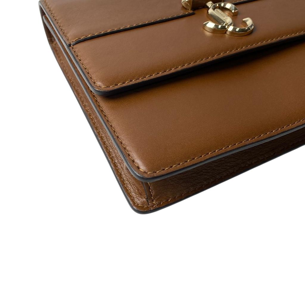 Used JIMMY CHOOShoulder Bag Brown Leather Women