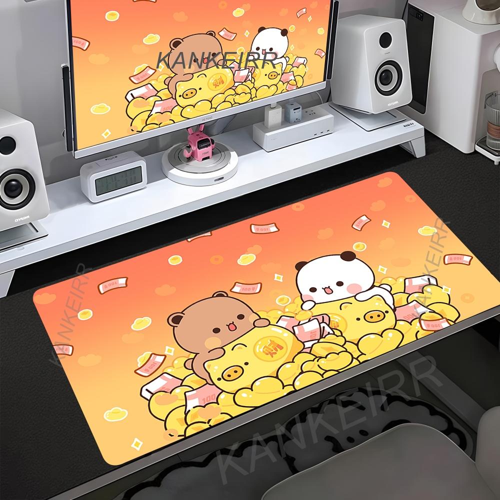 XXL Mauspads Anime Computer Tischmatte Bubu Dudu Gamer Schreibtischmatte PC Gaming Zubehör Mauspads Große Matten Büro Mauspads Setup