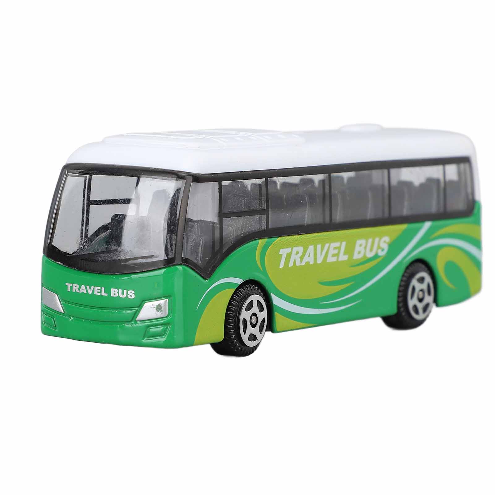 

Bus Model Alloy Bus Statue Parent Child Interaction Bus Sculpture Lifelike Exquisite Collectible Veh Green