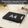 Custom Folder Office Accessories A4 Nursing Clip Boards File Plastic Document Box Clipboard With Storage Clip Filing Box
