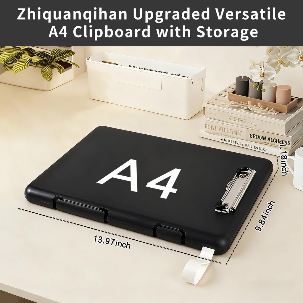Custom Folder Office Accessories A4 Nursing Clip Boards File Plastic Document Box Clipboard With Storage Clip Filing Box