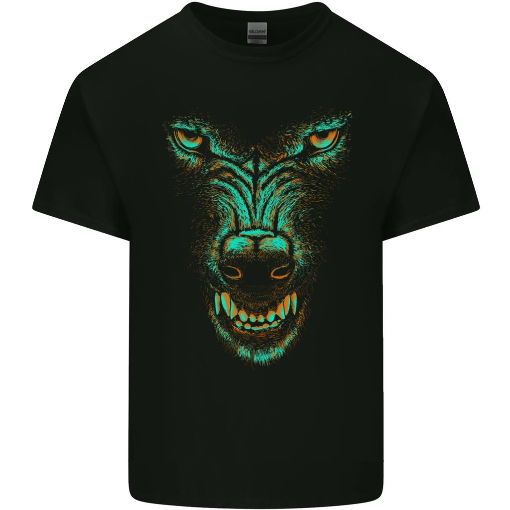 Scary Wolf Face Werewolf Horror Halloween Unisexs Light Cotton TShirt