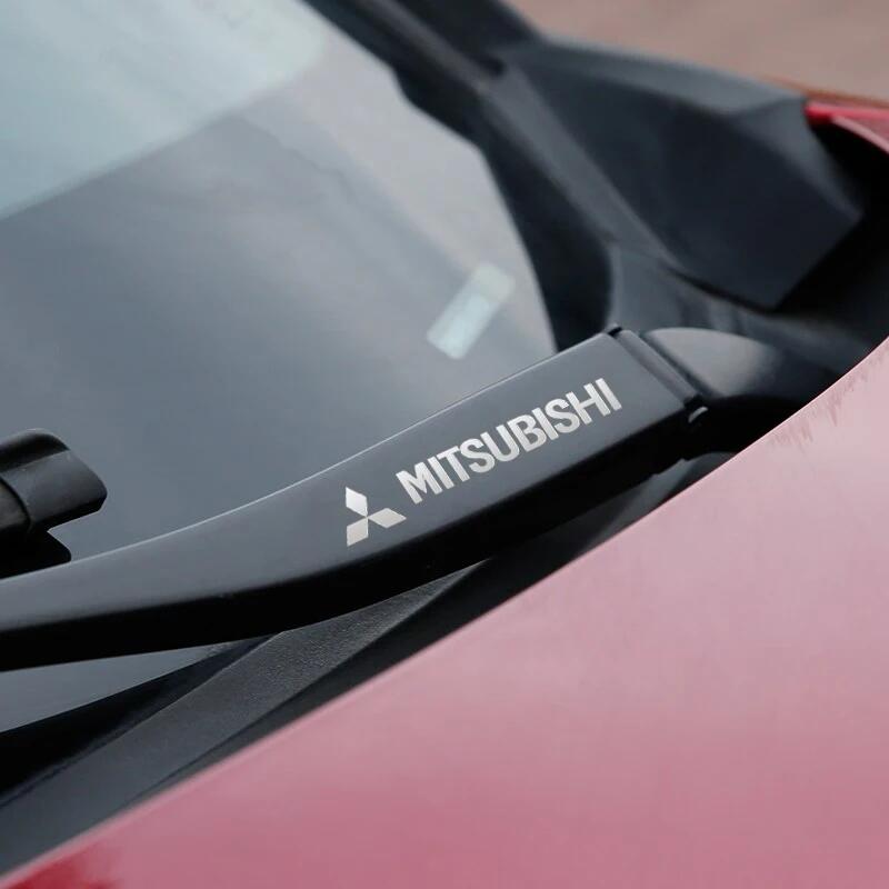 Auto Ruitenwisser Stickers Metalen Embleem Auto Decor Stickers Voor Mitsubishi ASX LANCER OUTLANDER PAJERO Ralliart Auto Accessoires