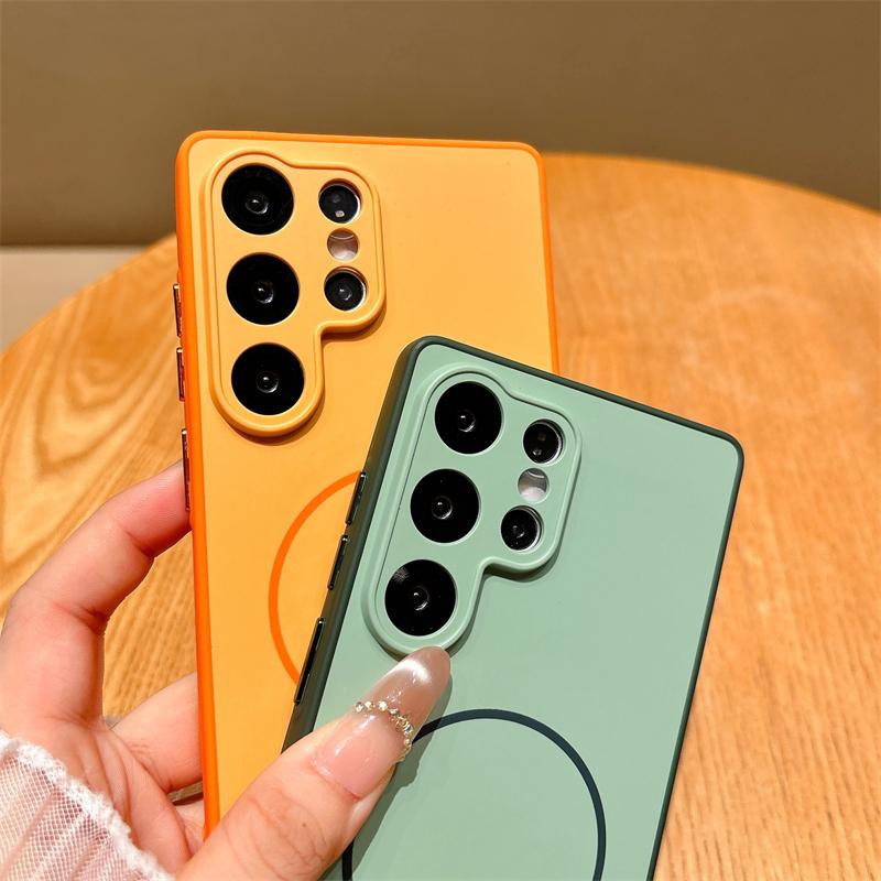 Luxuriöses Mattes Magnetisches Kabelloses Ladecase für Samsung A56 A26 A17 S26 S25 S24 S23 FE Plus S22 Ultra für Magsafe Bumper Hülle