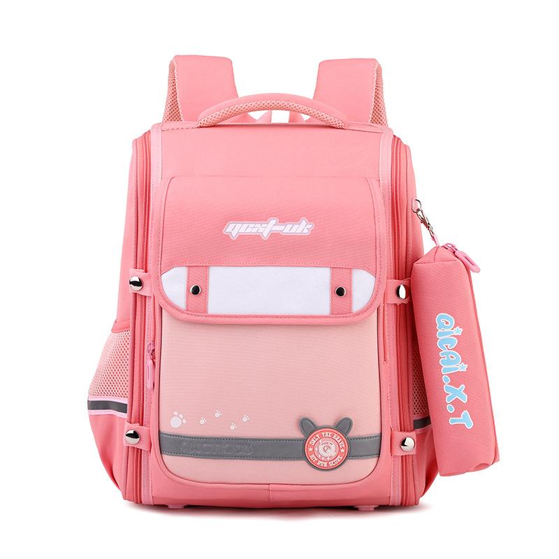 

Детские школьные ранцы Снижение нагрузки и защита позвоночника Большая вместимость Ультралегкий школьный рюкзак для мальчиков и девочек