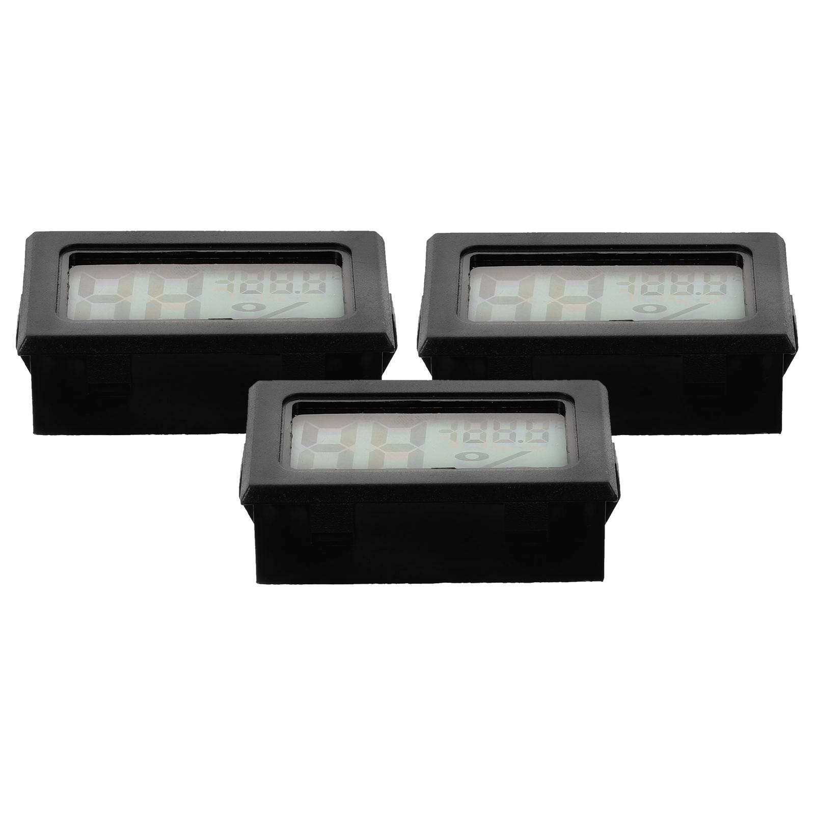 

3 шт. гигрометр мини термометр цифровой считыватель влажности черный гигрометр офис чёрный