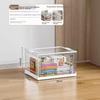 Bahainiao Foldable Transparent Plastic Book Storage Box, Student Book Organizer, Book Container, Storage And Organization Box
