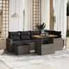 VidaXL Garden Lounge Set with Cushions 7 Pcs, Patio Sofas, Patio Furniture Set, Outdoor Furniture, Grey 3275594