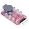 5 Pcs Lithium Battery Low Voltage Alarm Sound Light Warning Real Time Detection Battery Voltage Buzzer Alarm for 2S 3S