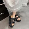 Thick-soled High-end Slippers Women's Summer Wear 2025 New Models with Skirts, Sandals, Fairy Style Fashion One-word Sandals