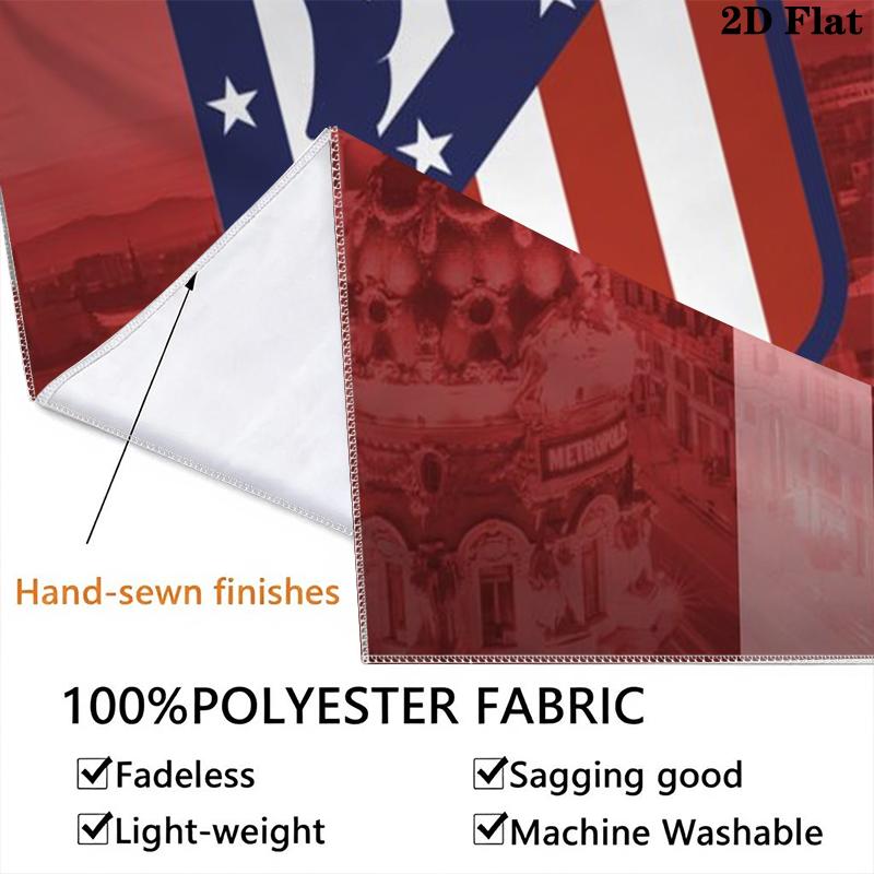 Atletico Madrid Wall Tapestry Aesthetic Wall Hanging Printed Fabric Blanket Decorative Tapestries for Bedroom Living Room Home Decor