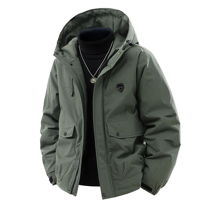 2025 Men's Plus Size Winter Windproof Cotton Jacket - Outdoor and Workwear