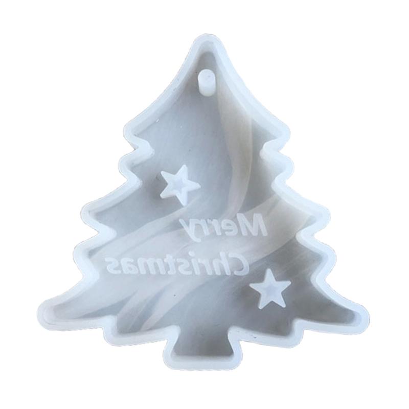 UV Crystal Epoxy Resin Mold Christmas Tree Bell Elk Pendant Silicone Mould Car Pendant Xmas Ornaments Resin Casting Mold