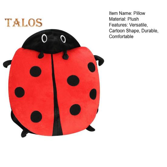 Plush Pillow Giant Ladybug Shape Pillow Soft Oversized Stuffed Decorative Pillow for Bedroom Living Room
