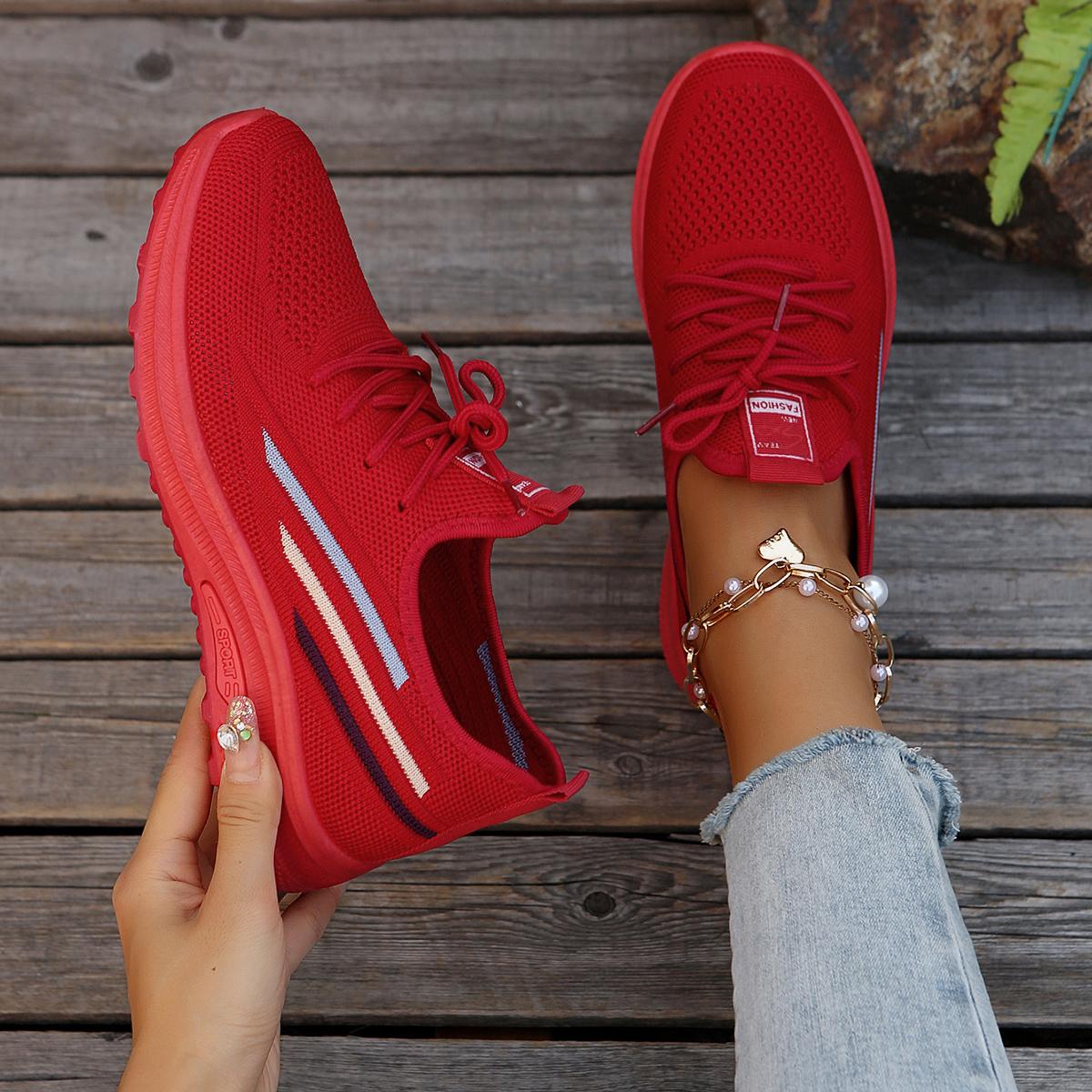 Женские кроссовки повседневные модные дизайнерские туфли для женщин сетчатые дышащие — фото 5