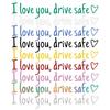 Car Stickers I Love You Drive Safe Mirror Sticker Waterproof Romantic Decor Auto Drive Safe Rear View Mirror Decal Accessories