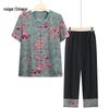 Elderly Women's Summer Loose Two-Piece Set
