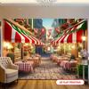 Italian Pizza Restaurant Store Street Scene Event Promotion Festival Design Customizable Large Size Poster Restaurant Decoration