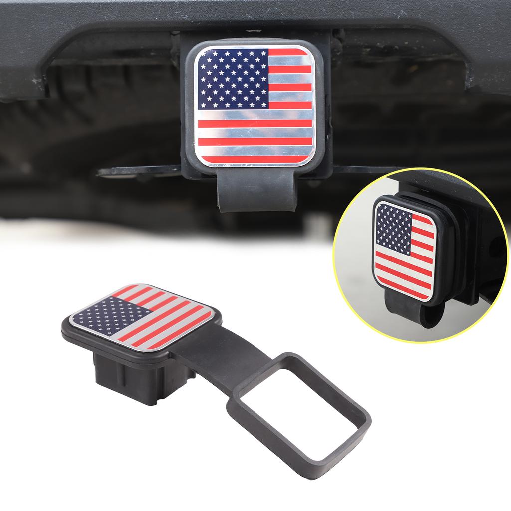 1 Piece Silica Gel Car Plug Cover Trailer Hook Dustproof Plug Square Mouth Protective Cover for Toyota Tundra Pickup 2014-
