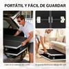 5ft Mid-Size Table Tennis Table, Ping Pong Table with Net, 2 Table Tennis Paddles and 3 Balls for Indoor Game, Black