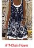 Women's Loose-Fit Digital Print Faux Denim Two-Piece Dress