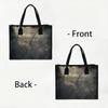 Vintage Cracked Texture Tote Bag Large Capacity Daily Shoulder Bag