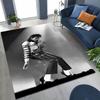 Fashion MJ Michael Jackson King of Pop Art Rug for Bedroom Living Room Sofa Home Doormat Decor, Large Kids Non-slip Floor Mat