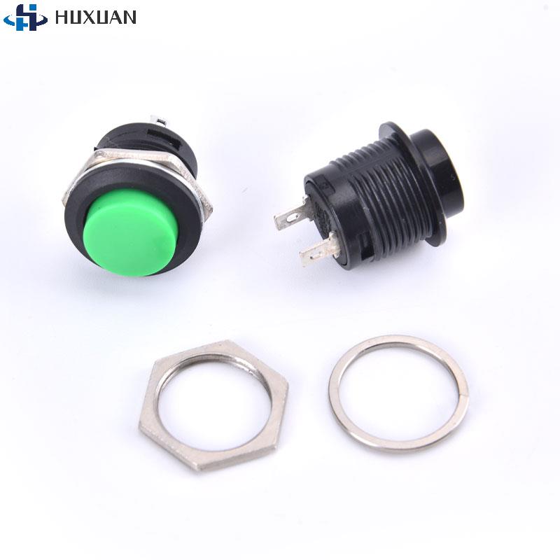 1Pcs 16mm 12V-24V Waterproof Car LED Power Push Button Momentary Switch Metal ON/OF