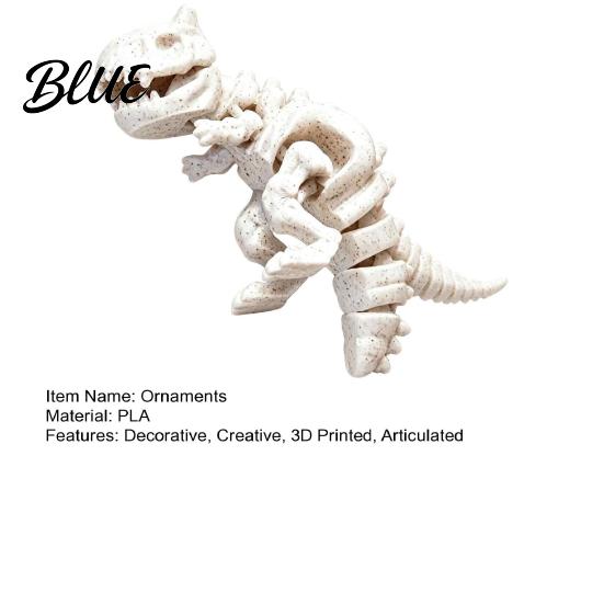 Dinosaur Enthusiast Gift 3D Printed Carnotaurus Ornament Articulated Skeleton Model for Home Office Desk Decoration Dragon Figurine Collectors