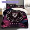 Inter Miami CF Pattern Bedding,Quilt Set Quilt Cover Pillowcase Home Birthday Gift(1 * duvet cover + 2 * pillowcase, without core)