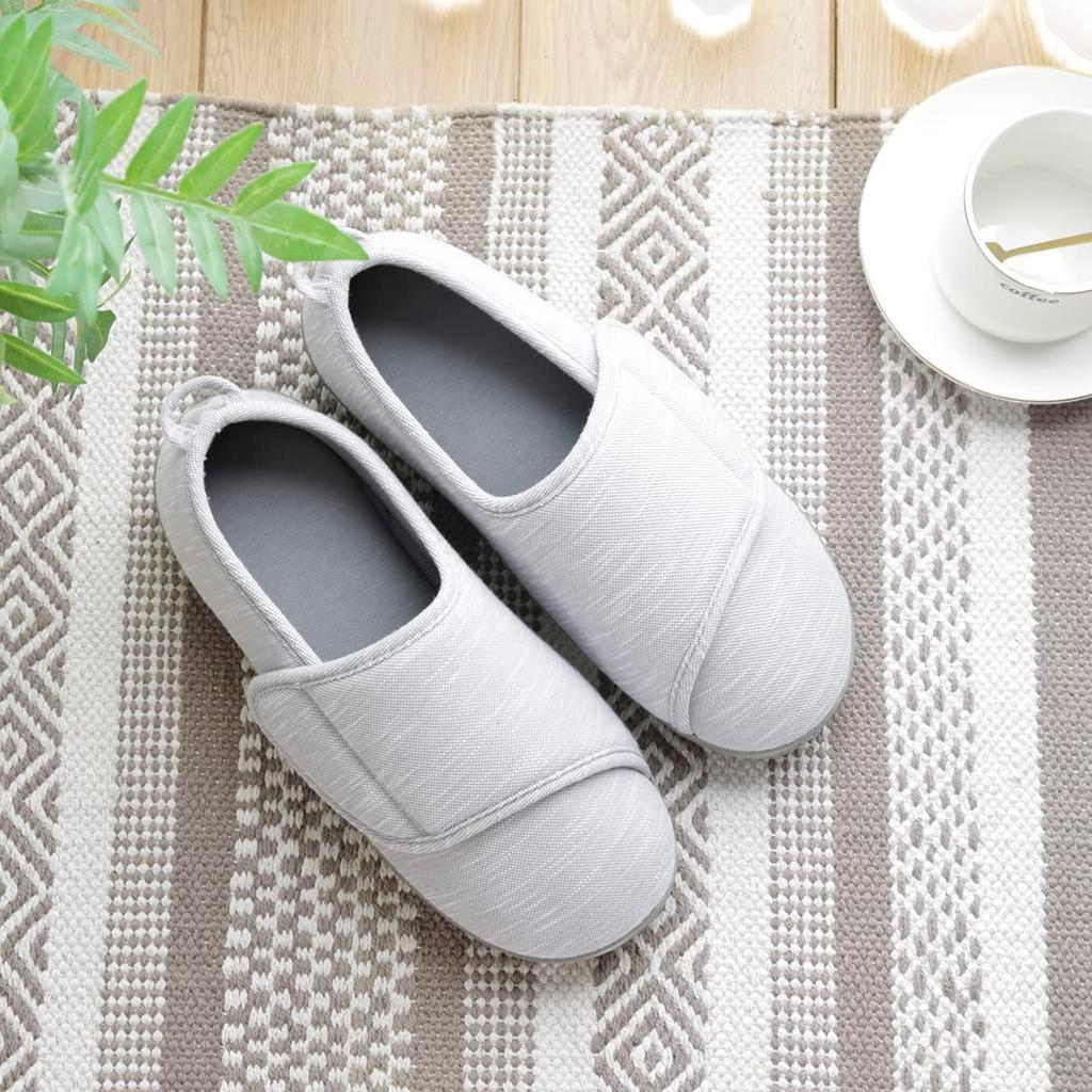 Care Size Easy To Put On and Take Rehabilitation Senior WS8005 [ACE] Shoes, Gray, Small, Off, Shoes, Slippers, Shoes,