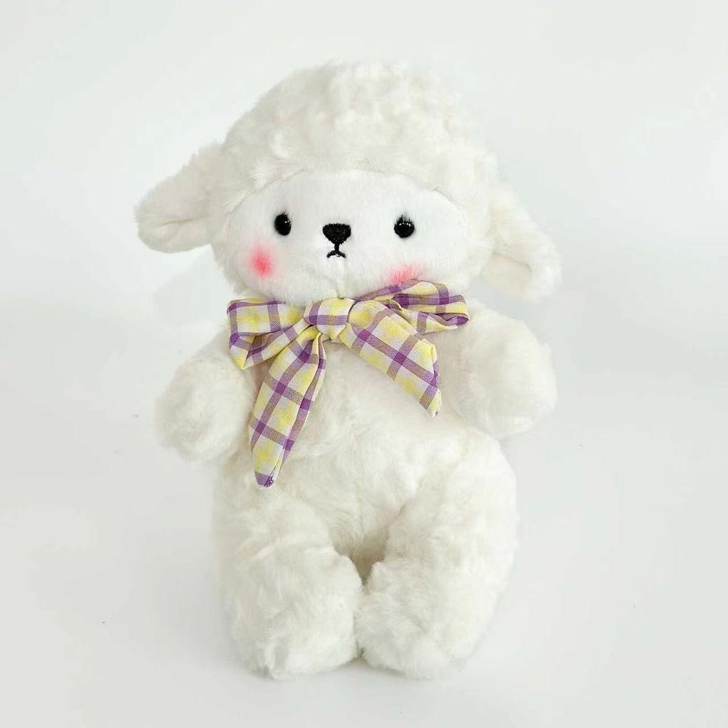 

Plush Sheep Toy With Bowtie For Kids And Teens Perfect Gift For Birthdays And Holidays фиолетовый
