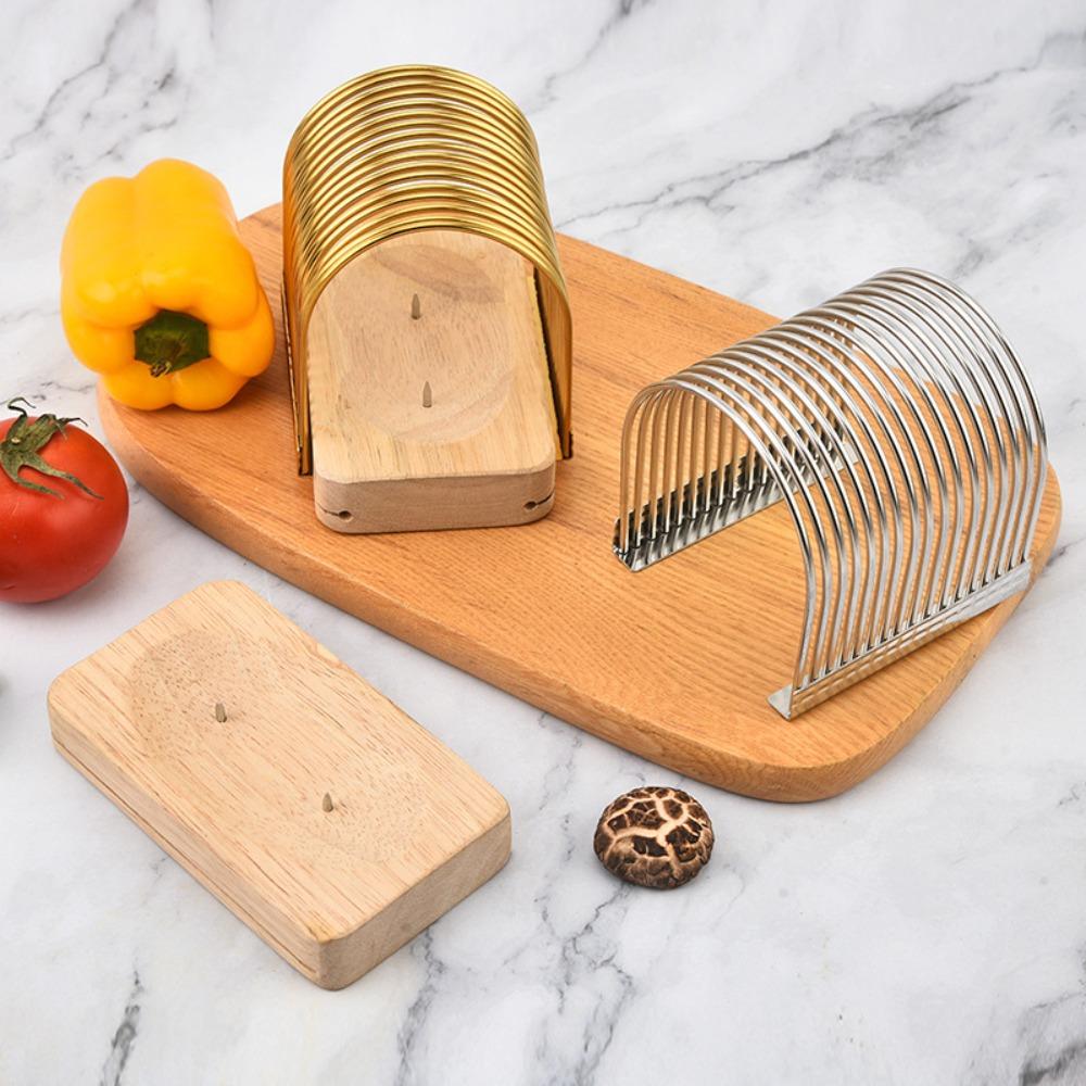 Stainless Steel Bread Slicer with Fixing Nails Tomato Slicer Toast Cutter Mold  Restaurant