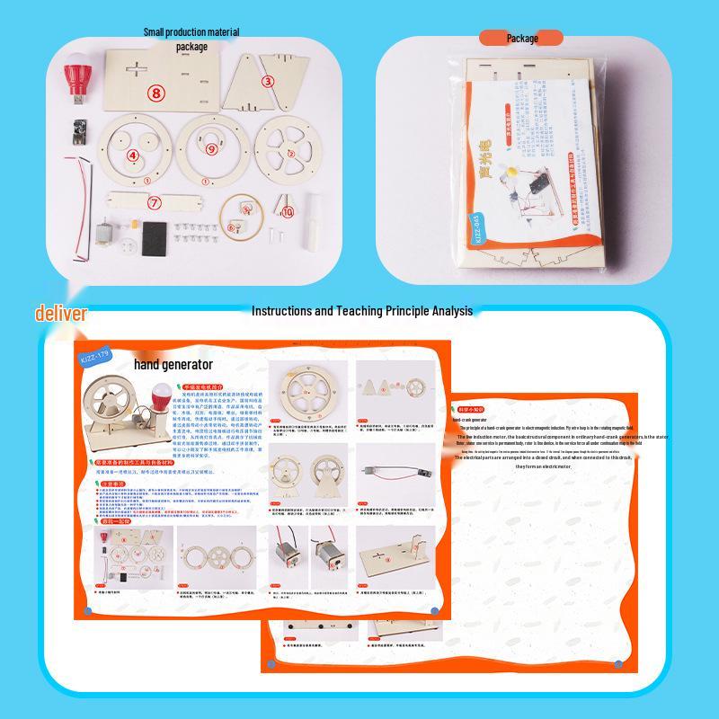 DIY Hand-Crank Generator Kit for Kids - Educational Science Project