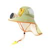 Children Solar Powered Fan Hat Neck Flap Sun Protection Cap with SPF50 Plus Breathable Mesh and Adjustable Chin Strap for Outdoor Use