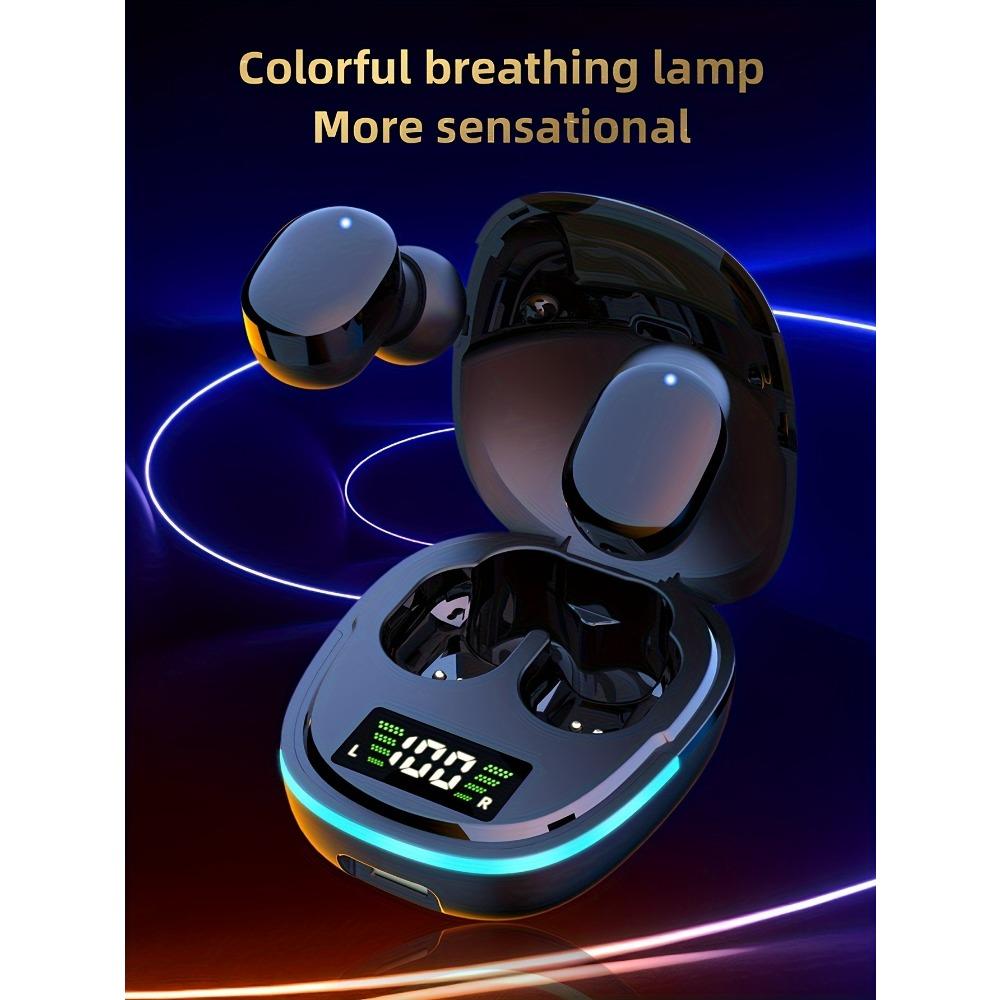 Casque sans fil tactile avec écran LED - Écouteurs intra-auriculaires TWS pour jeux, musique et sport - Compatible iOS/Android