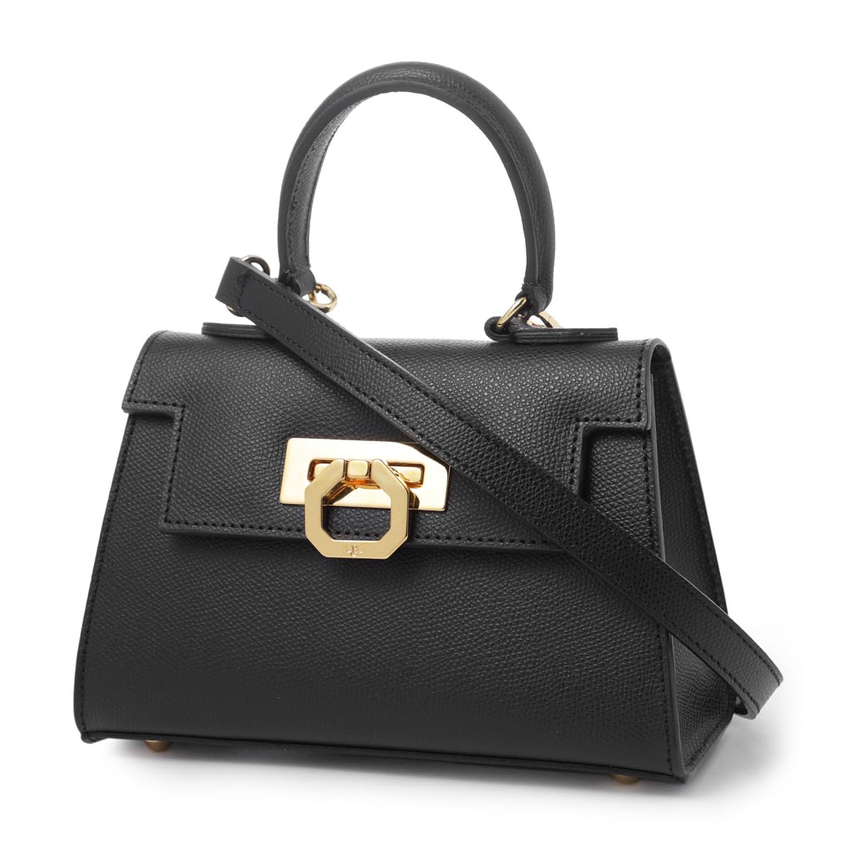

Bag 241 V2 Black Licia Palmerato Calf Skin Leather Mini Crossbody Handbag Ladies [Carbotti] [Carbotti] (Shoulder Bag) [Brand] [Item] чорний