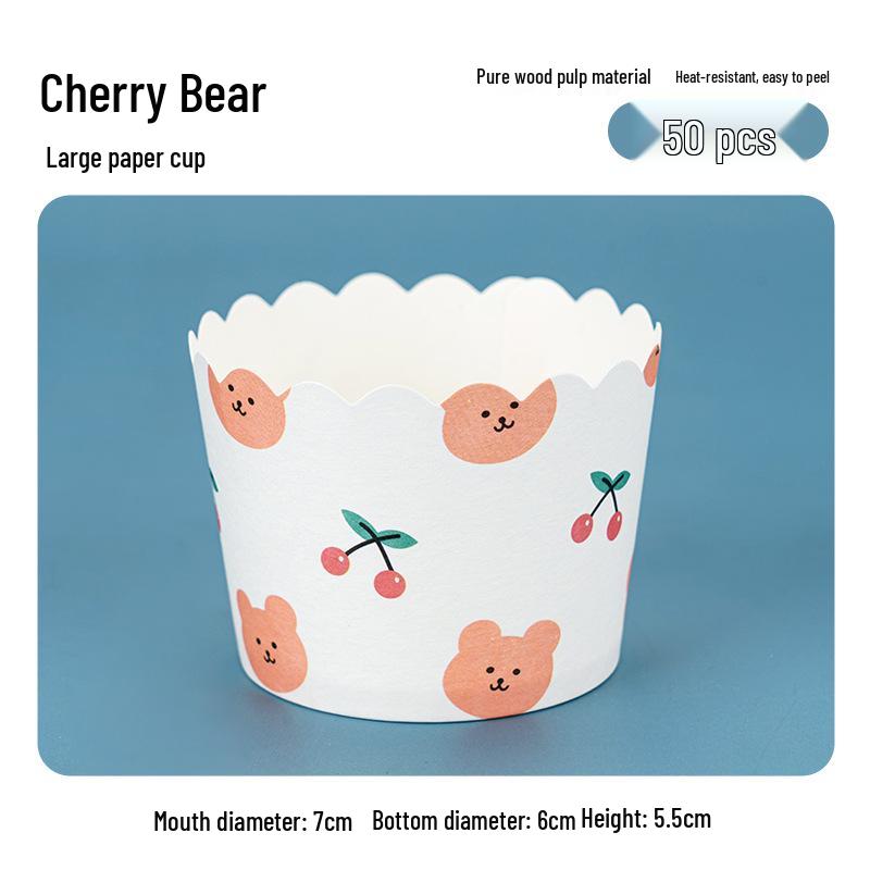 50 Hochtemperatur-Beständige Kraftpapier Muffin- & Chiffon-Kuchenförmchen - Lebensmittelqualität, Einweg, Runde Backförmchen