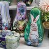New Hot Easter Day Creative Bunny Egg Tin Box Rabbit Print Candy Gift Box Colorful Cartoon Rabbit Surprise Iron Box Kids Gift