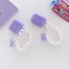 Compatible with Apple AirPods Pro 1st Gen Bluetooth Earphone Protective Case 1/11 Purple Cute Little Bear Earphone Headphone Case
