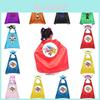 Eye-catching 2pcs Anime Costume Featuring Soft Cloak And Mask For Kids' Halloween Fun